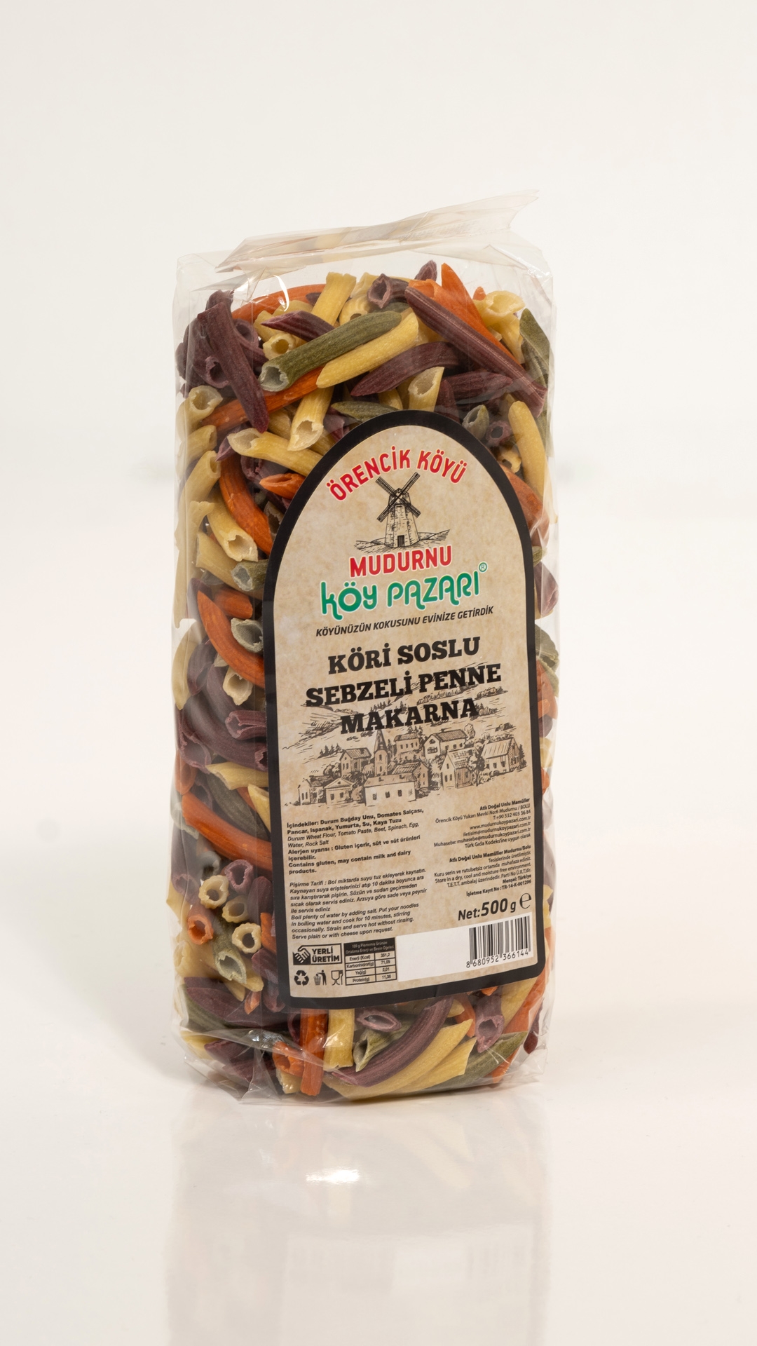 Köri Soslu Sebzeli Penne Makarna - 500 gr