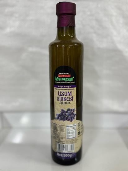Üzüm Sirkesi (Fermante - Katkısız) Cam Şişe - 500  ml